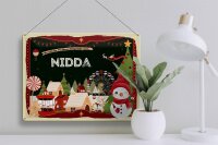 Blechschild Weihnachten Grüße NIDDA Geschenk FEST  40x30cm
