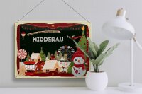 Blechschild Weihnachten Grüße NIDDERAU Geschenk  40x30cm