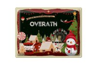 Blechschild Weihnachten Grüße aus OVERATH...
