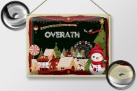 Blechschild Weihnachten Grüße aus OVERATH Geschenk  40x30cm