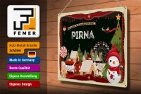 Blechschild Weihnachten Grüße PIRNA Geschenk FEST  40x30cm