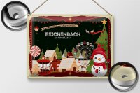 Blechschild Weihnachten Grüße aus REICHENBACH IM VOGTLAND  40x30cm