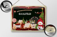 Blechschild Weihnachten Grüße SAALFELD Geschenk  40x30cm
