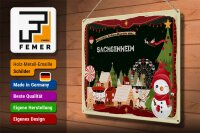 Blechschild Weihnachten Grüße SACHSENHEIM Geschenk  40x30cm