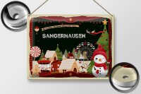 Blechschild Weihnachten Grüße SANGERHAUSEN Geschenk  40x30cm