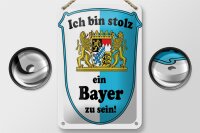 Blechschild Spruch 12x18cm ich bin stolz ein Bayer zu sein