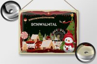 Blechschild Weihnachten Grüße SCHWALMTAL Geschenk  40x30cm