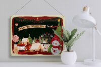 Blechschild Weihnachten WARM CHRISTMAS GREETINGS  40x30cm