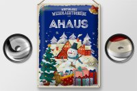 Blechschild Weihnachtsgrüße aus AHAUS Schild 30x40cm