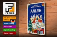 Blechschild Weihnachtsgrüße aus AHLEN Geschenk  30x40cm