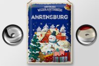 Blechschild Weihnachtsgrüße aus AHRENSBURG Geschenk  30x40cm
