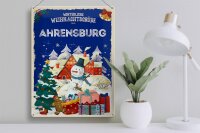 Blechschild Weihnachtsgrüße aus AHRENSBURG Geschenk  30x40cm