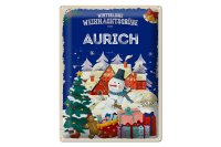 Blechschild Weihnachtsgrüße AURICH Geschenk...