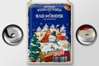 Blechschild Weihnachtsgrüße aus BAD MÜNDER Geschenk  30x40cm