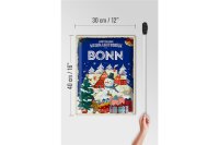 Blechschild Weihnachtsgrüße aus BONN Geschenk  30x40cm