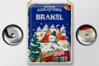 Blechschild Weihnachtsgrüße aus BRAKEL Geschenk  30x40cm