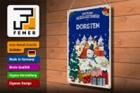 Blechschild Weihnachtsgrüße aus DORSTEN Geschenk  30x40cm