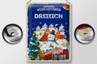 Blechschild Weihnachtsgrüße DREIEICH Geschenk  30x40cm