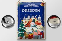 Blechschild Weihnachtsgrüße aus DRESDEN Geschenk  30x40cm
