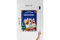 Blechschild Weihnachtsgrüße aus DRESDEN Geschenk  30x40cm