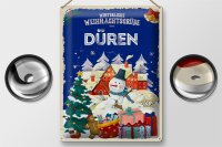 Blechschild Weihnachtsgrüße aus DÜREN Geschenk  30x40cm