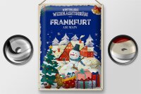 Blechschild Weihnachtsgrüße FRANKFURT AM MAIN Geschenk  30x40cm