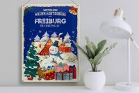 Blechschild Weihnachtsgrüße aus FREIBURG IM BREISGAUN  30x40cm