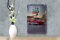 Blechschild Auto 12x18cm Oldtimer El Camino breakfast lunch