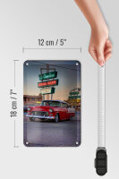 Blechschild Auto 12x18cm Oldtimer El Camino breakfast lunch