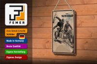 Blechschild Retro 12x18cm das Motorrad Soldaten