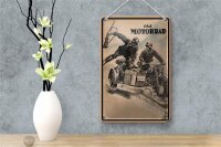 Blechschild Retro 12x18cm das Motorrad Soldaten