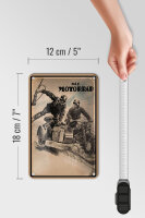 Blechschild Retro 12x18cm das Motorrad Soldaten