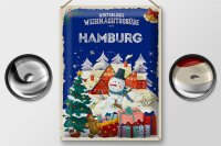 Blechschild Weihnachtsgrüße aus HAMBURG Geschenk  30x40cm