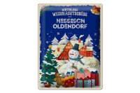 Blechschild Weihnachtsgrüße HESSISCH OLDENDORF...