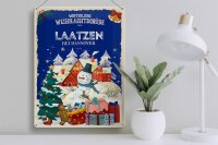 Blechschild Weihnachtsgrüße aus LAATZEN BEI HANNOVER  30x40cm