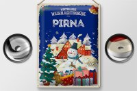 Blechschild Weihnachtsgrüße PIRNA Geschenk FEST  30x40cm