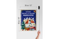 Blechschild liebe Wintergrüße Weihnachtsgrüße Geschenk  30x40cm