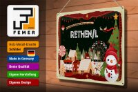 Blechschild Weihnachten Grüße aus Rethen/L Geschenk  40x30cm