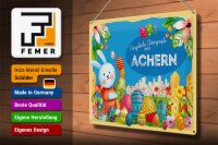 Blechschild Ostern Ostergrüße 40x30cm ACHERN Geschenk Fest