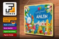 Blechschild Ostern Ostergrüße 40x30cm AHLEN Geschenk