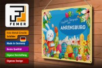 Blechschild Ostern Ostergrüße 40x30cm AHRENSBURG Geschenk
