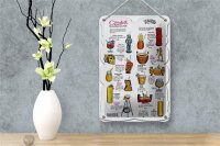 Blechschild Alkohol 12x18cm Cocktail lounge cannibal room