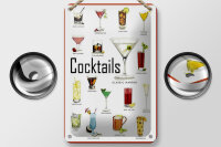 Blechschild Alkohol 12x18cm Cocktails cuba libre Martini