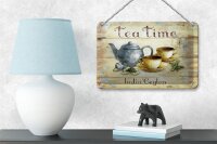 Blechschild Tee 18x12cm Tea Time India Ceylon Teekanne