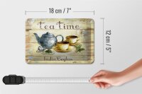 Blechschild Tee 18x12cm Tea Time India Ceylon Teekanne