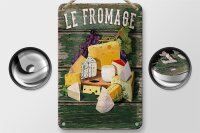 Blechschild Essen 12x18cm Le Fromage Käse Sorten Cheese