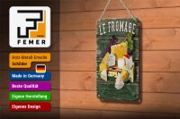 Blechschild Essen 12x18cm Le Fromage Käse Sorten Cheese