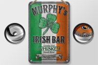 Blechschild Alkohol 12x18cm Murphy´s Irish Bar Whiskey