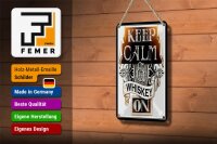 Blechschild Spruch 12x18cm Keep Calm Whiskey on