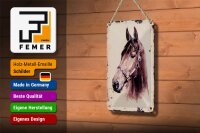 Blechschild Retro 12x18cm Portrait Pferd Kopf Schild